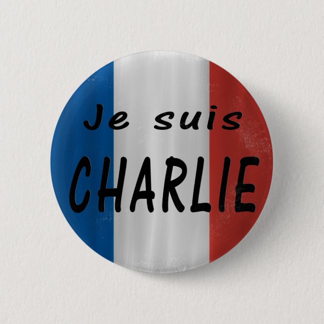 Je suis Charlie-Abzeichen Button (Vorderseite)