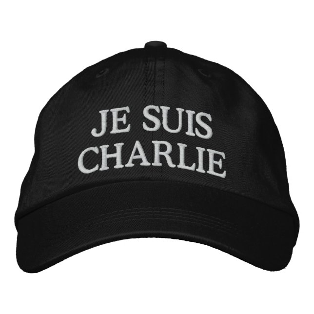 JE SUIS CHARLIE BESTICKTE KAPPE (Vorderseite)