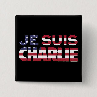 Je Suis Charlie - ich bin Charlie-Sterne und Button