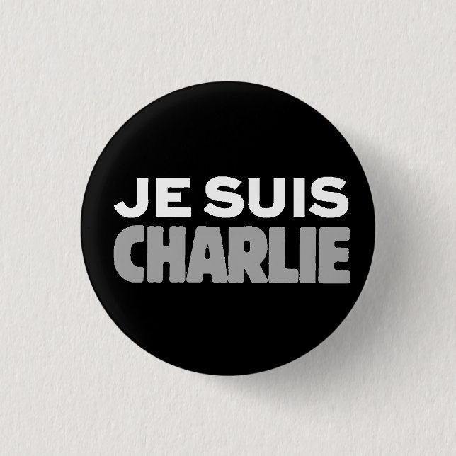 Je Suis Charlie-ICh morgens Charlie-Universeller Button (Vorderseite)