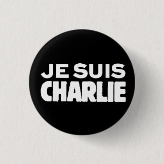 Je Suis Charlie-ICh morgens Charlie-Weiß auf Button