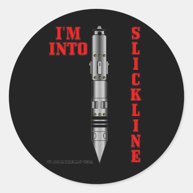 Je suis dans Slickline, Sticker filaire, Huile, Hu (Devant)