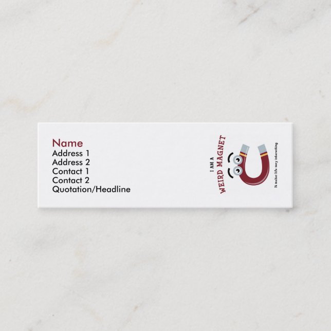 Je suis de modèle étrange de carte de profil (Devant)