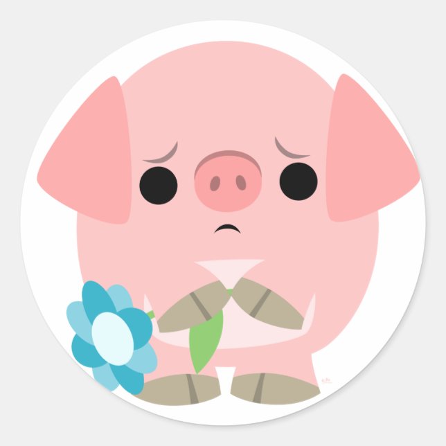 "Je suis désolé" Belle Sticker en caricature (Devant)