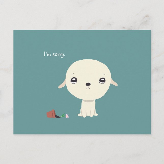 Je suis Désolé Cartes Mignonnes Pipettes Yeux Déso (Devant)