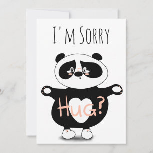 Je suis désolé Pardon Carte de mignonette Panda Be