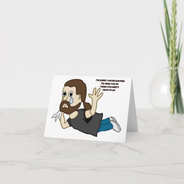 Je suis désolé que vous quittiez la carte (Devant)