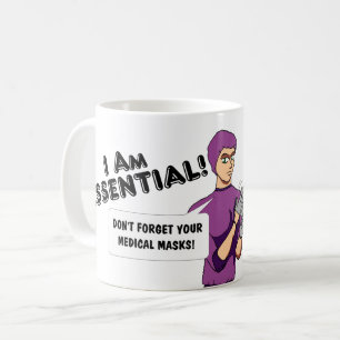"Je Suis Essentiel !" Café Mug