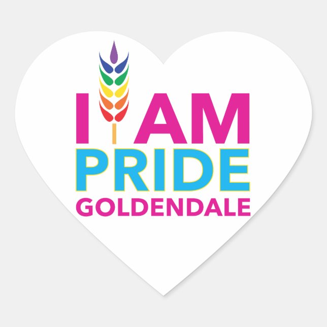 JE SUIS FIDE Stickers Goldendale en forme de coeur (Devant)
