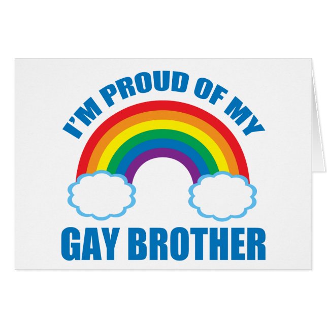 Je suis fière de ma carte gay de frère LGBT (Devant horizontal)