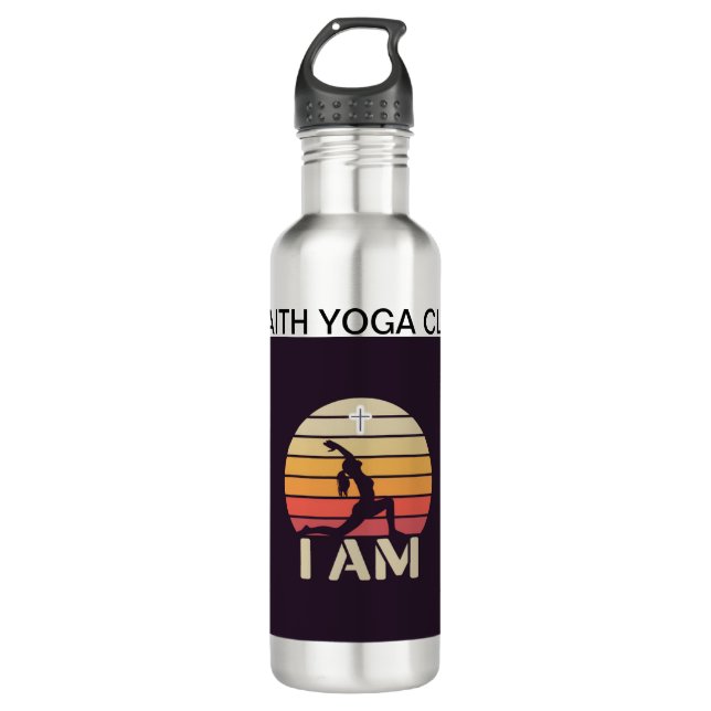 JE SUIS FOI YOGA VÊTEMENTS SS bouteille d'eau (Devant)