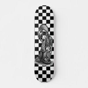 Je suis G Skater Boy À damiers Skateboard