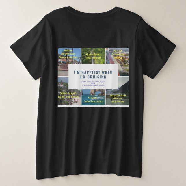 Je suis heureuse quand je croise les T-shirts des  (Design dos)