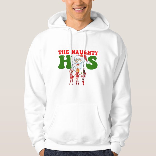 Je Suis Ici Pour Le Sweat - shirt à capuche De Noë (Devant)