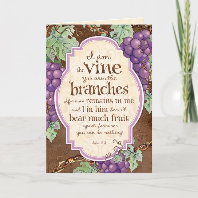 Je suis la carte de voeux de l'Écriture Vigne (Devant)