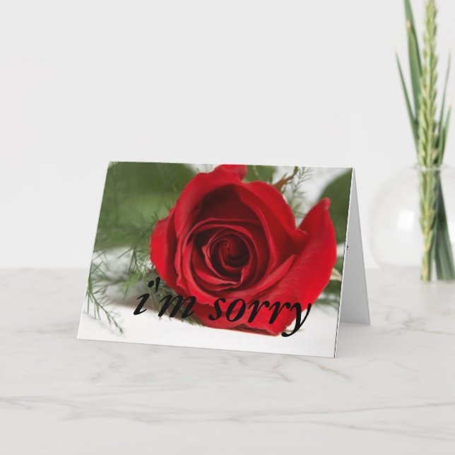 "Je suis" la carte désolée Design1 (Devant)
