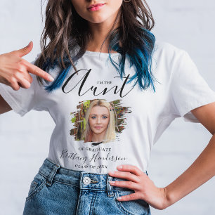 Je suis La Tante   T-shirt photo pour diplômés