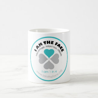 JE SUIS la tasse de café bleue de VISAGE