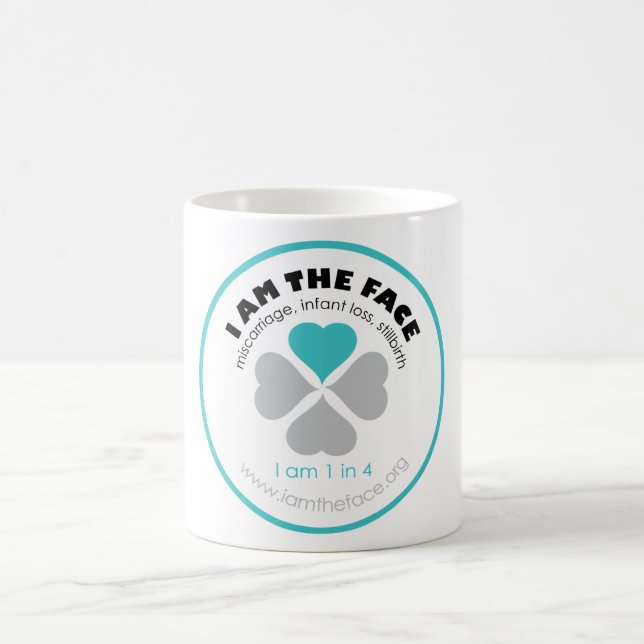 JE SUIS la tasse de café bleue de VISAGE (Centre)