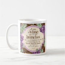 Je suis la tasse d'écriture sainte de vigne