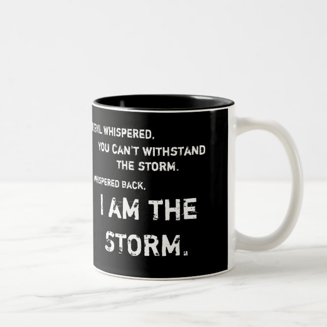 Je suis la tasse du Lion orageux Noir et Blanc (Droit)