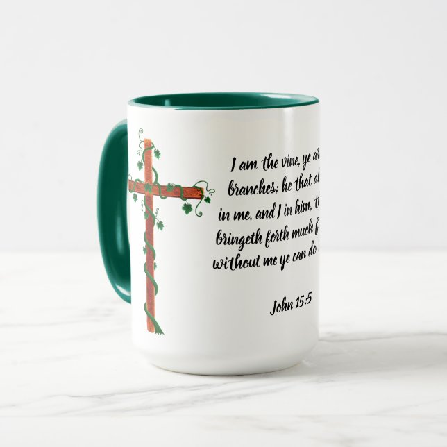 Je suis la vigne - tasse de 15 onces (Devant gauche)