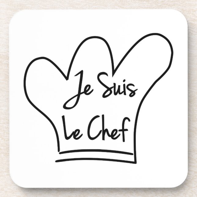 Je Suis Le Koch Getränkeuntersetzer (Vorderseite)
