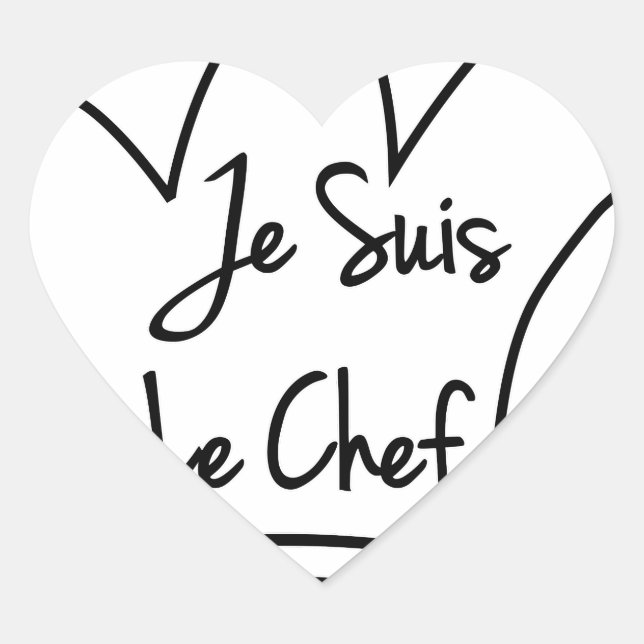 Je Suis Le Koch Herz-Aufkleber (Vorderseite)
