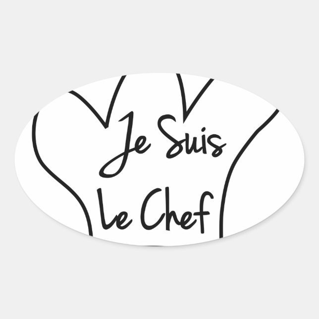 Je Suis Le Koch Ovaler Aufkleber (Vorderseite)