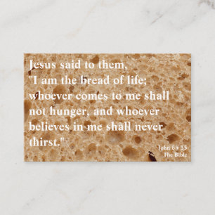 Je suis le pain de la vie Bible verset carte de vi