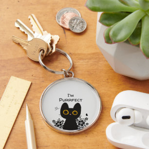 Je suis le porte-clés chat noir mignon parfait