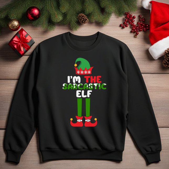 Je suis le Sweatshirt de Noël sarcastique Elf drôl (I'm the Sarcastic Elf Funny Christmas Sweatshirt)