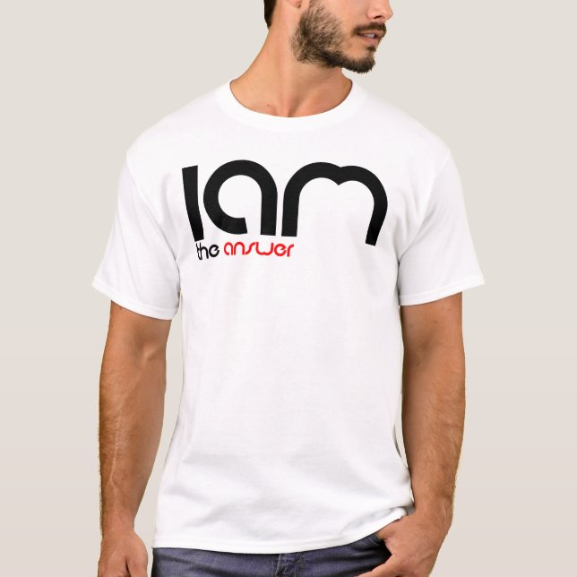Je suis le T-shirt de réponse (logo) - le mâle V.2 (Devant)