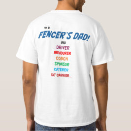 "Je suis le T-shirt du papa d'un escrimeur". Copie