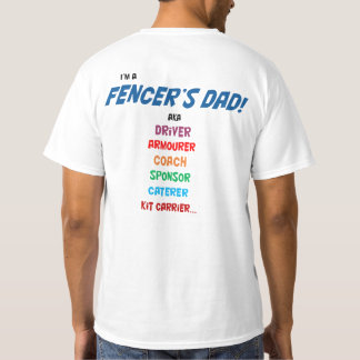 "Je suis le T-shirt du papa d'un escrimeur". Copie