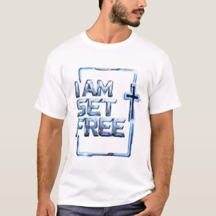 Je suis libéré – T-Shirt Croix métallique