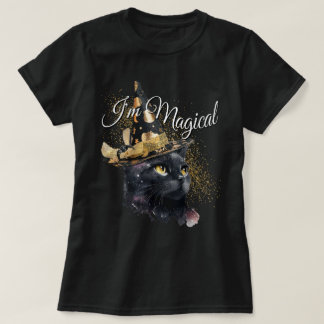 Je suis Magical Black Cat Ladies Halloween T-Shirt