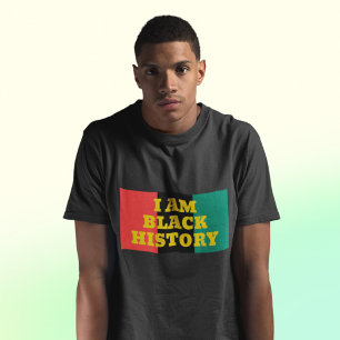 Je suis Noir Histoire en Gold Police T-Shirt