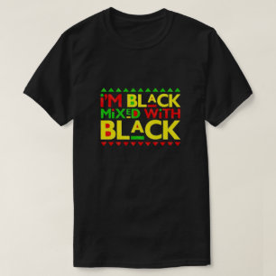 Je suis Noir mélangé avec un T-shirt noir