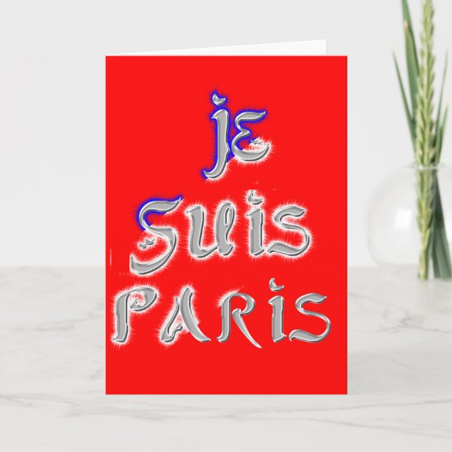 Je Suis Paris Art Print Karte (Vorderseite)