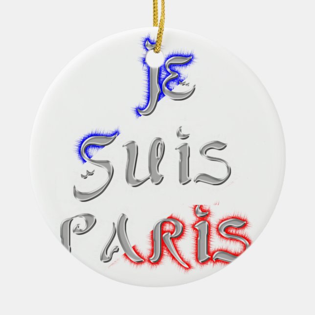 Je Suis Paris Art Print Keramikornament (Vorne)