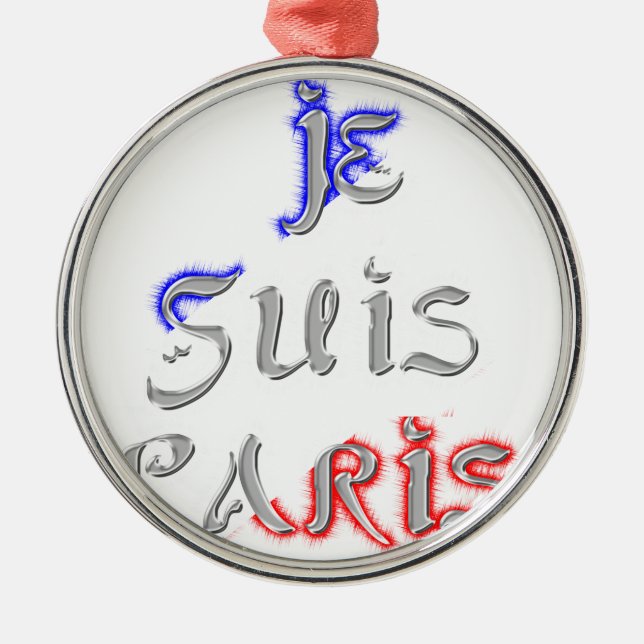 Je Suis Paris Art Print Ornament Aus Metall (Vorne)