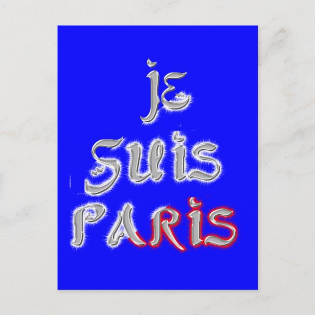 Je Suis Paris Art Print Postkarte (Vorderseite)