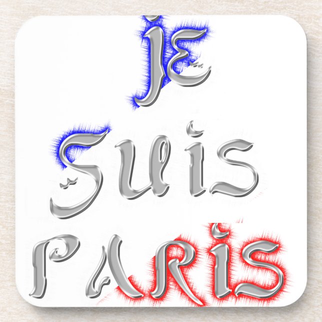 Je Suis Paris Art Print Untersetzer (Vorderseite)