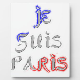 Je Suis Paris I Liebe Paris Textkunst drucken Fotoplatte