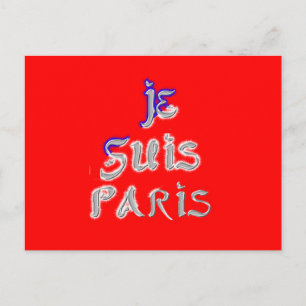 Je Suis Paris Kunstplakat Postkarte