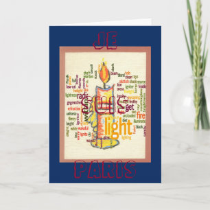 Je Suis Paris Light Belle carte de voeux