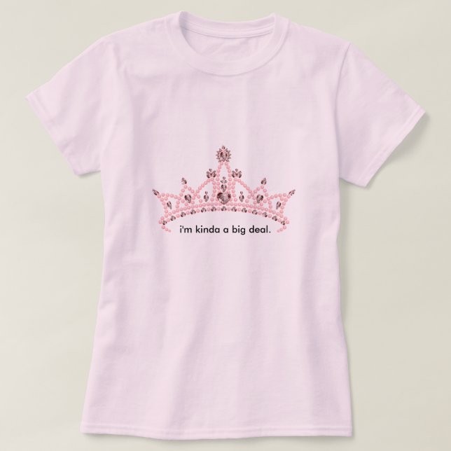 "Je suis plutôt T-shirt de diadème de fausse (Design devant)