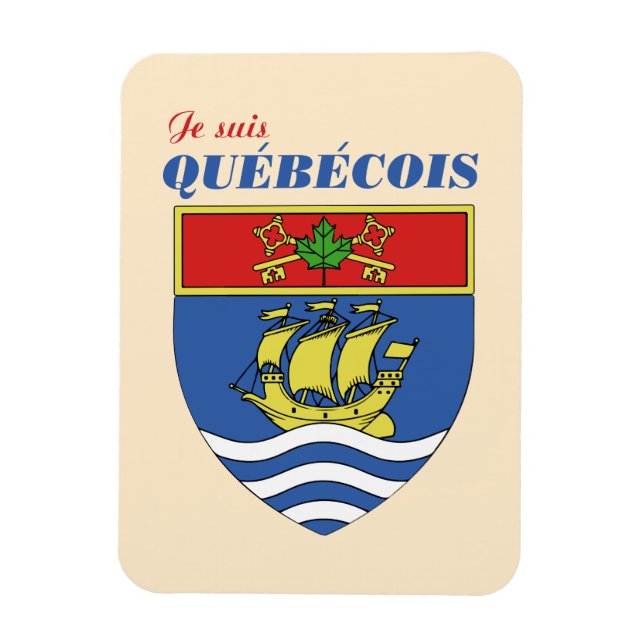 Je suis Quebecois Magnet (Vertikal)