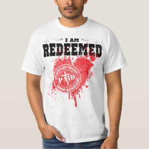 Je suis racheté ai éclaté le T-shirt de timbre 